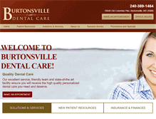 Tablet Screenshot of burtonsvilledentalcare.com